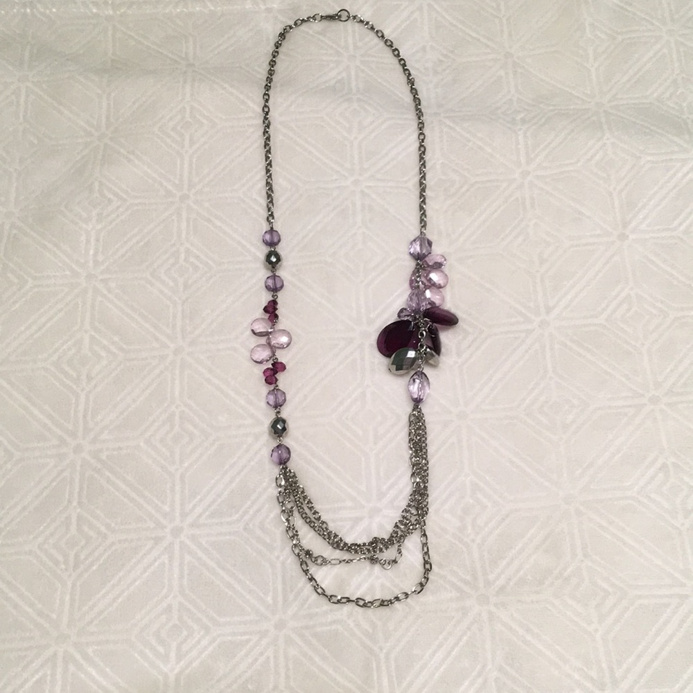 LAST CHANCE! LOFT Purple and Silver Necklace